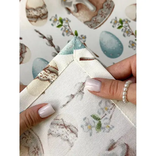 Пасхальное полотенце водоотталкивающее для корзины Пасхальная пасочка 40х30 см голубой - фото 6