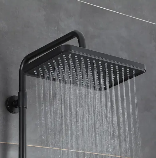 Верхній душ 210x320 мм Gappo G003-32, Чорний матовий - фото 3