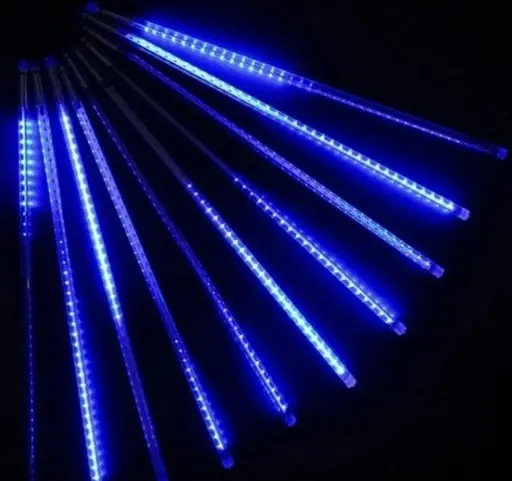 Гирлянда светодиодные сосульки 8 шт 50 см (прозрачный шнур) Синяя - фото 6
