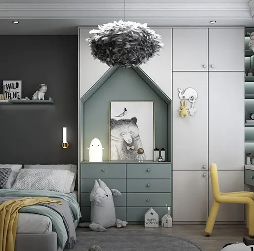 Світильник з натуральним пір’ям сірого кольору Line.F Діаметр 40см - фото 2