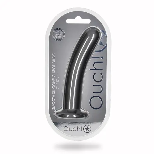 Фаллоимитатор Ouch! Smooth G-Spot Dildo 7apos;apos; 17.7 см (серый) - фото 9