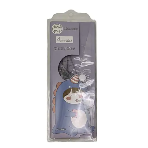 Набір лінійок Динозавр, 20 см, трикутники, 2033 (В асортименті)