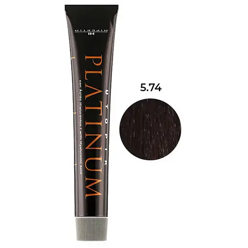 Професійна крем-фарба для волосся Hipertin Platinum 5.74 світлий шатен пісочно-мідний 60 мл - фото 1