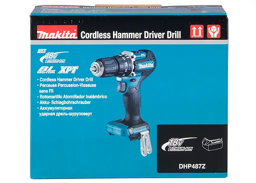Makita Шуруповерт-дрель DHP487Z акум 18В 0-500/0-1700 об/мин 40/25Нм 1.4кг без АКБ и зарядного устройства - фото 5