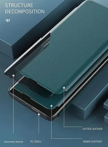 Чохол SEAHAI для Xiaomi Redmi Note 12 Pro 4G, Flip Clear View Напівпрозора обкладинка, що стоїть Стильний м'який силіконовий Books - фото 5