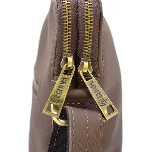 Кожаная мужская сумка через плечо TARWA 25х29х5 см sum0025766 - фото 6