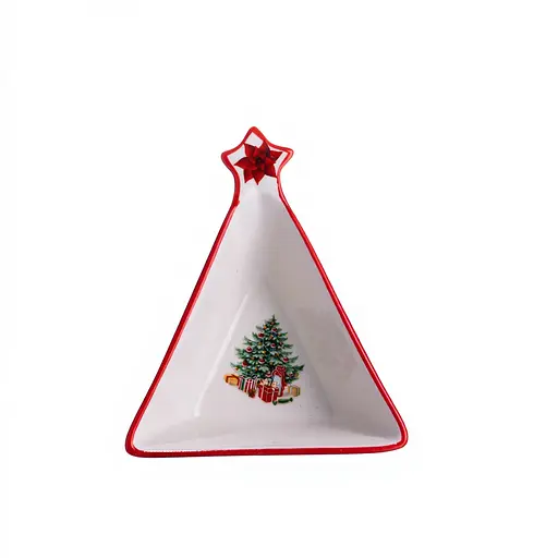 Піала новорічна з порцеляни для новорічного сервірування 15 × 12 × 4 см Yiwu HP-SDHK-15