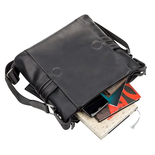 Чоловіча шкіряна сумка SHVIGEL 25х28х6 см sum0012499 - фото 3