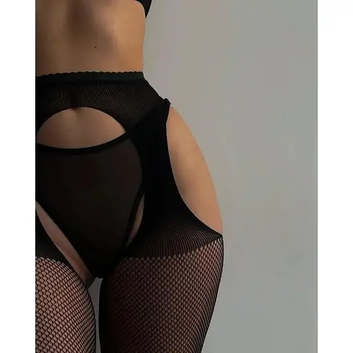 Колготки в сітку з імітацією панчіх - фото 3