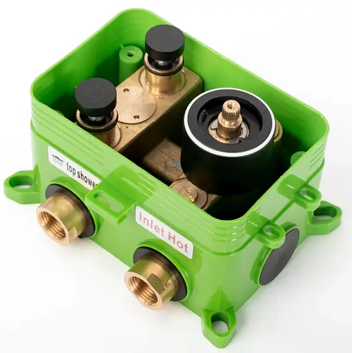 Душова система прихованого монтажу Rea Lungo Miler + Box з термостатом brushed gold REA-P6716, Золотий - фото 7