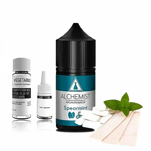 Набор компонентов для самозамеса солевой заправки ALCHEMIST 30 мл Spearmint Мятная Жвачка, 0-50 мг (18095)