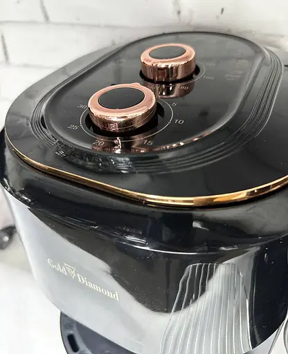 Аэрофритюрница безмасляная Gold Diamond TK 09906 8л 3400 Вт Черная - фото 4