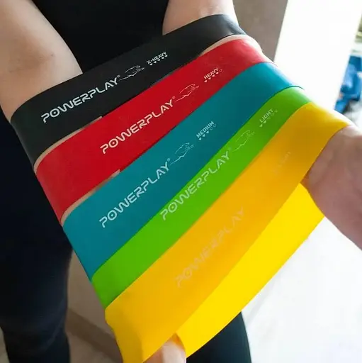 Гумки для фітнесу PowerPlay 4113 Mini Power Band Set набір із 5 шт. (від 1 до 20 кг) (PP_4113) - фото 9