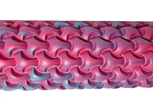 Масажний ролик EasyFit Plexus 45 см Рожевий-блакитний (EF-3341-3-PB) - фото 2