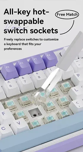 Клавіатура Ajazz AK980 Clear Sky Switch Black-Gray-Yellow (AK980-CS-BGY) - фото 4