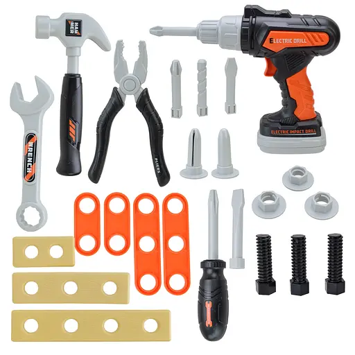 Дитячий набір інструментів 778-74, звук, 25 елементів, дриль, інструменти, в сумці, в коробці (6967068401900) - фото 5