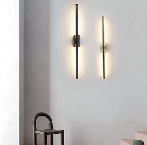 Минималистичный черный настенный светильник в корпусе 60 см Line F Арт. C20/600 BK - фото 1