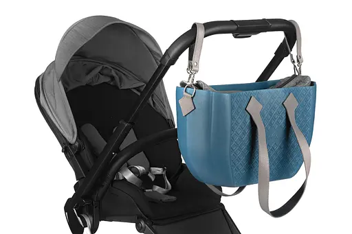 Сумка MyMia ручки кожа, коврик, ремни для коляски, сине-серый Nuvita det0018664 - фото 9