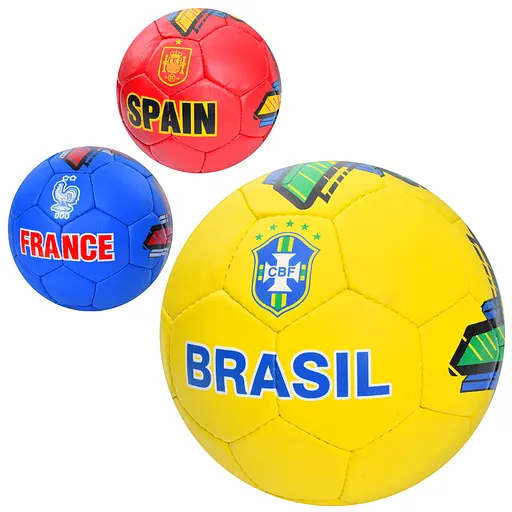 М’яч футбольний, 2500-290, 400-420 г, матеріал PU 1.4 мм, ручна робота, 32 панелі, розмір №5 (В асортименті) - фото 2