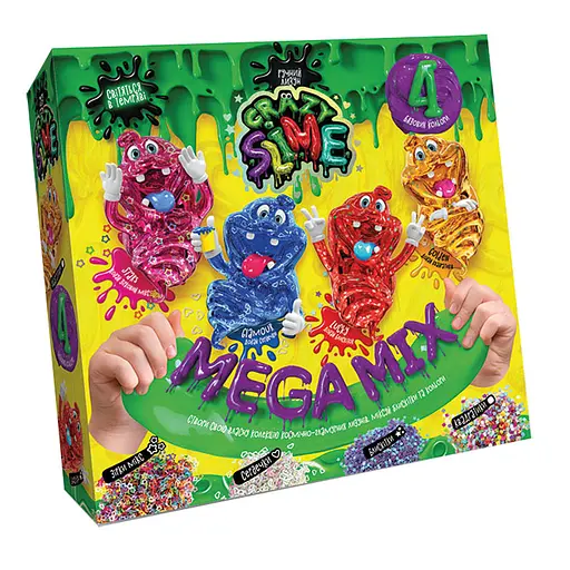 Детский набор для проведения опытов "Crazy Slime" Danko Toys SLM-03 4в1 укр SLM-03-02U - фото 1