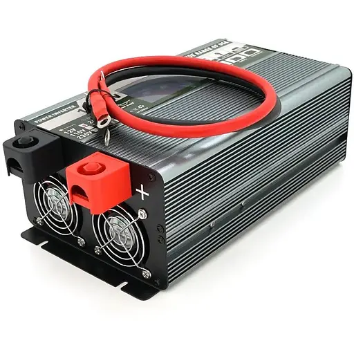 Инвертор напряжения Demuda DMDPSW-1000W, 12V/220V, 1000W с правильной синусоидой, 2 универсальные розетки, 2 USB, Rj 45, клеммные провода, Q6 - фото 2