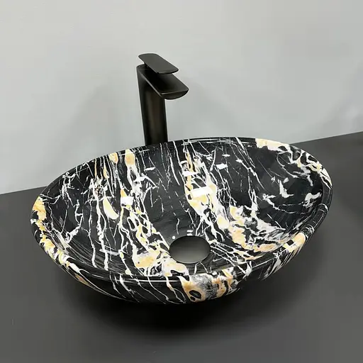 Умивальник VBI Parma black opal накладний VBI-011008, Чорний - фото 1