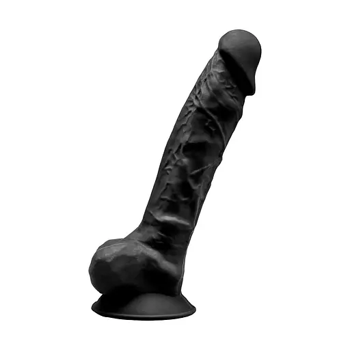Фалоімітатор Silexd Premium Silicone Dildo Model 1 Size 9 23 см чорний - фото 5