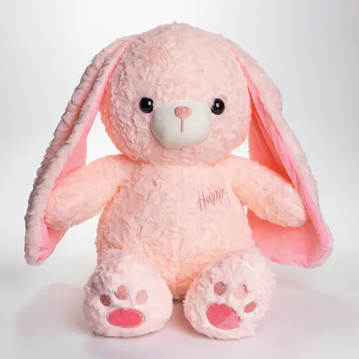 М'яка іграшка-плед та подушка 3 в 1 Зайчик 35×32×40 (см) Рожевий Colorful Home 509-9P - фото 7