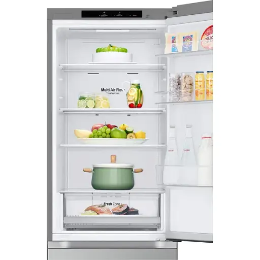 Холодильник LG с нижним морозильным отделением 186x60х68 платиново-серебристый - фото 7