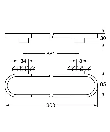 Тримач для рушника Grohe Selection 41058000 Хром - фото 2