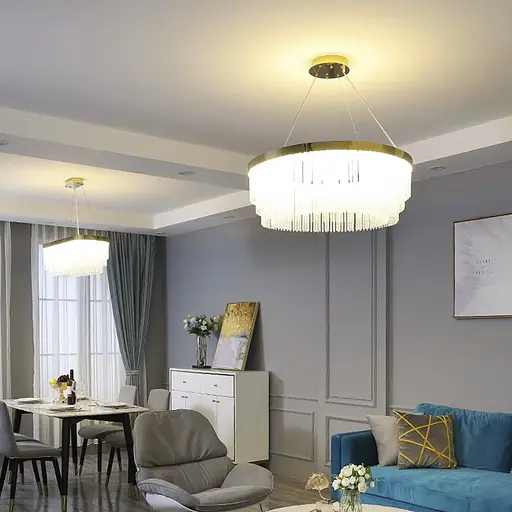 Изысканная подвесная LED люстра в латунном корпусе Ø 60 см Ст. M 221-600 | Line F - фото 1