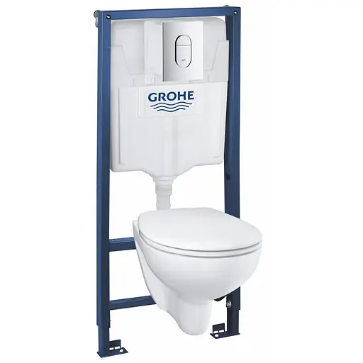 Комплект инсталляция + унитаз Grohe Solido Perfect с крышкой Soft-Close 39418000, Белый - фото 1
