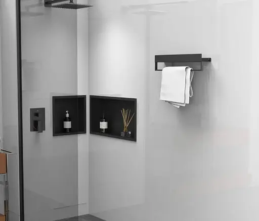 Полка для ванны Rea SF01 60 black matt REA-06002, Черный матовый - фото 6