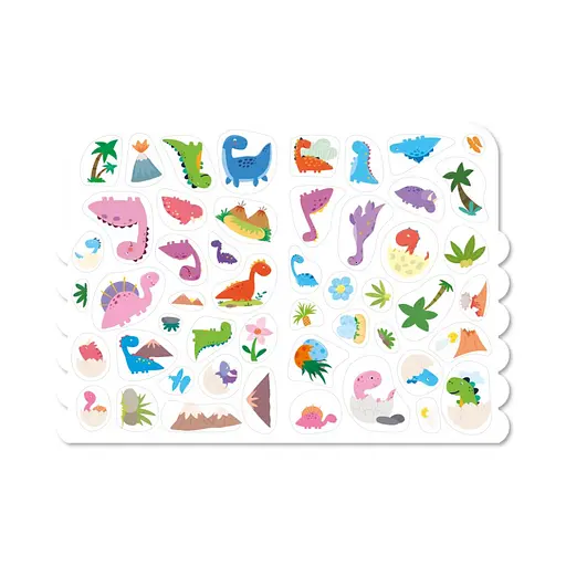 Детская развивающая раскраска "Динозавры" Апельсин РМ-74-01, 50 стикеров - фото 2