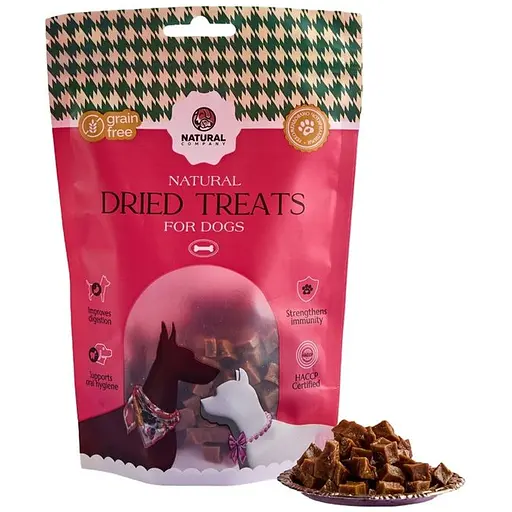 Ласощі для собак Natural м'ясні кубики з курятини 100 г