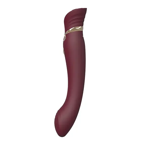 Вібратор Zalo Queen G-Spot Pulse Wave 21.5 см бордовий - фото 2