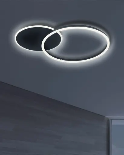 Люстра Goldlux 328229 Roman 2 Led 2x33W 4000K 2700Lm IP20 Черная - фото 2