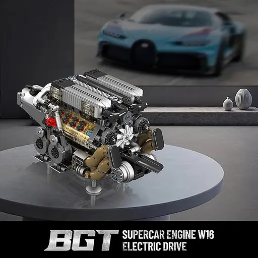 Конструктор двигатель W16 от Mould King TECHNIC шестицилиндровый для детей и взрослых, 952 деталей  - фото 6