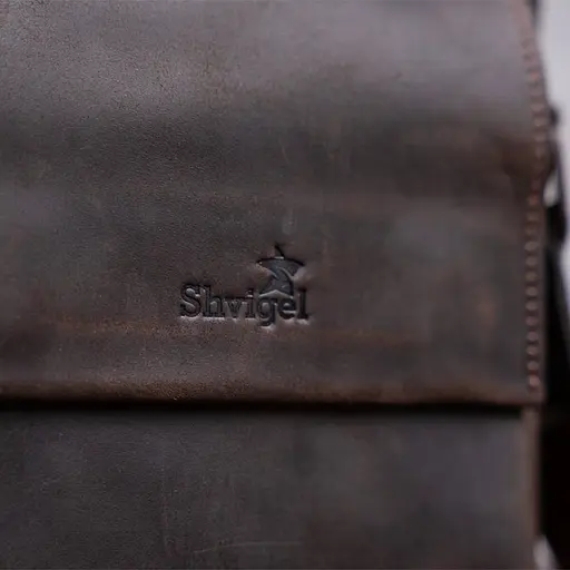 Чоловіча шкіряна сумка SHVIGEL 19х23х6 см sum0012502 - фото 7