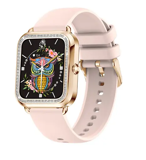 Смарт-годинники жіночі Lige SML8 шкіряний + силіконовий ремінці Pink (17798)