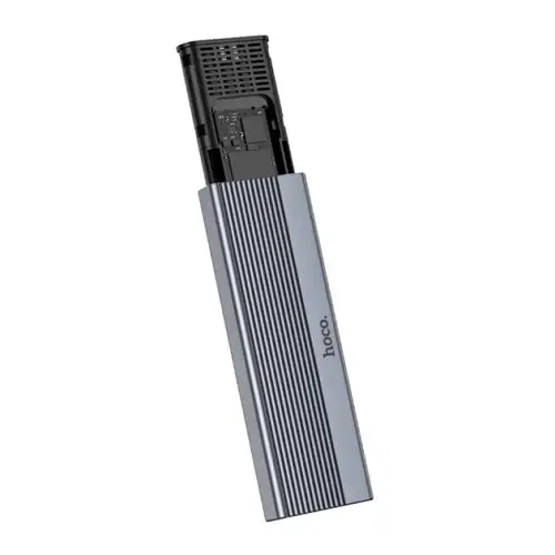 Кишеня зовнішня HOCO HB47, Grey, M.2, Type-C 3.1 Gen1, 1xM.2 SATA, формат 2230/2242/2260/2280, алюмінієвий корпус - фото 3