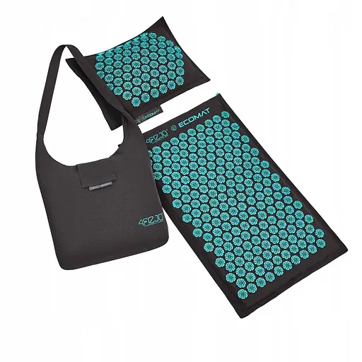 Коврик акупунктурный с подушкой 4FIZJO Eco Mat Аппликатор Кузнецова 4FJ0421 Black/Blue (P-5907739316684) - фото 6