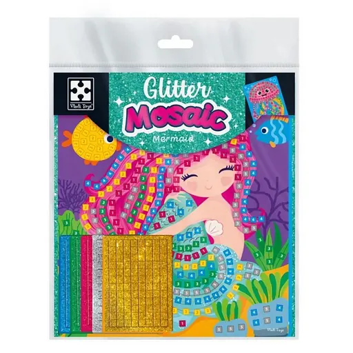 Набір для творчості зі блискучою мозаїкою "Русалонька та Медуза" Vladi Toys VT4511-13 - фото 1
