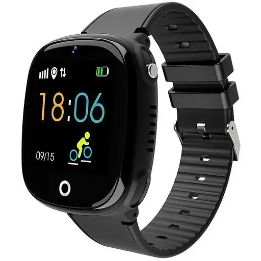Подарунковий дитячий смарт-годинник Lemfo HW11 4G Aqua Plus з камерою і GPS-відстеженням водонепроникний чорний