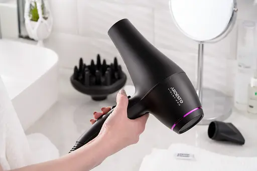 Фен Ardesto Violet PRO HD-Y222PRO, 1850-2200Вт, 2 швидкості, 3темп.режиму, дифузор, чорний - фото 4