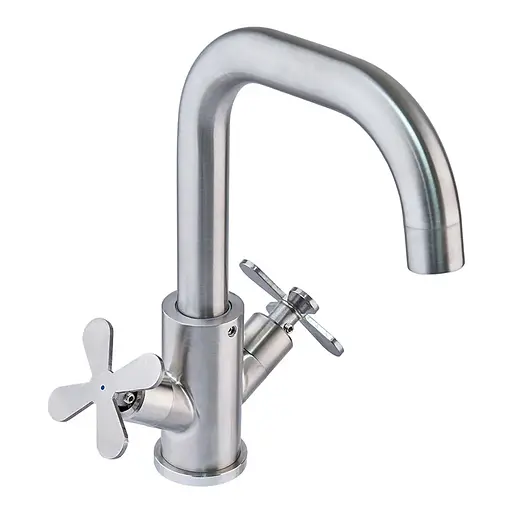 Змішувач для умивальника Zerix GTA 001 ZX4742 Нержавіюча сталь - фото 1