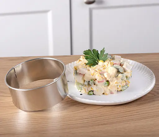 Набір круглих форм для вирізки тіста кругами для пельменів вареників Ø 9/7.5/6 см (3 шт.), Kitchette Сріблястий 85156 - фото 7