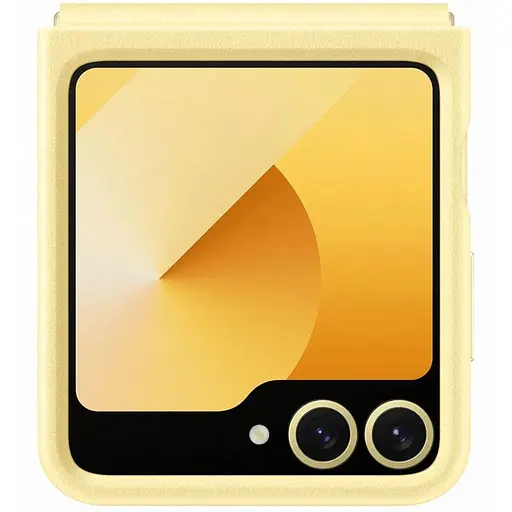 Кожаный чехол Epik Leather Case AAA для Samsung Galaxy Z Flip6 Yellow - фото 4