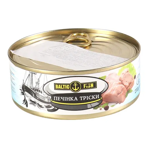 Печень Трески Baltic Fish натуральная ж / б ключ 230 г - фото 6