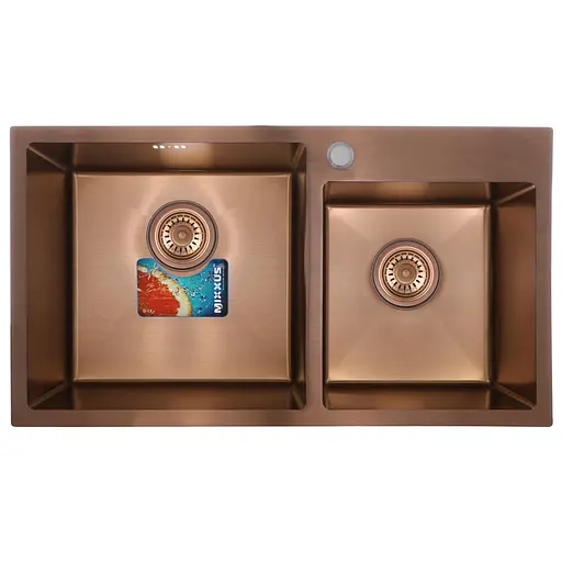 Набір кухонна мийка із змішувачем та дозатором Mixxus SET-7843D-220x1.0-PVD MX0586, Бронза - фото 4